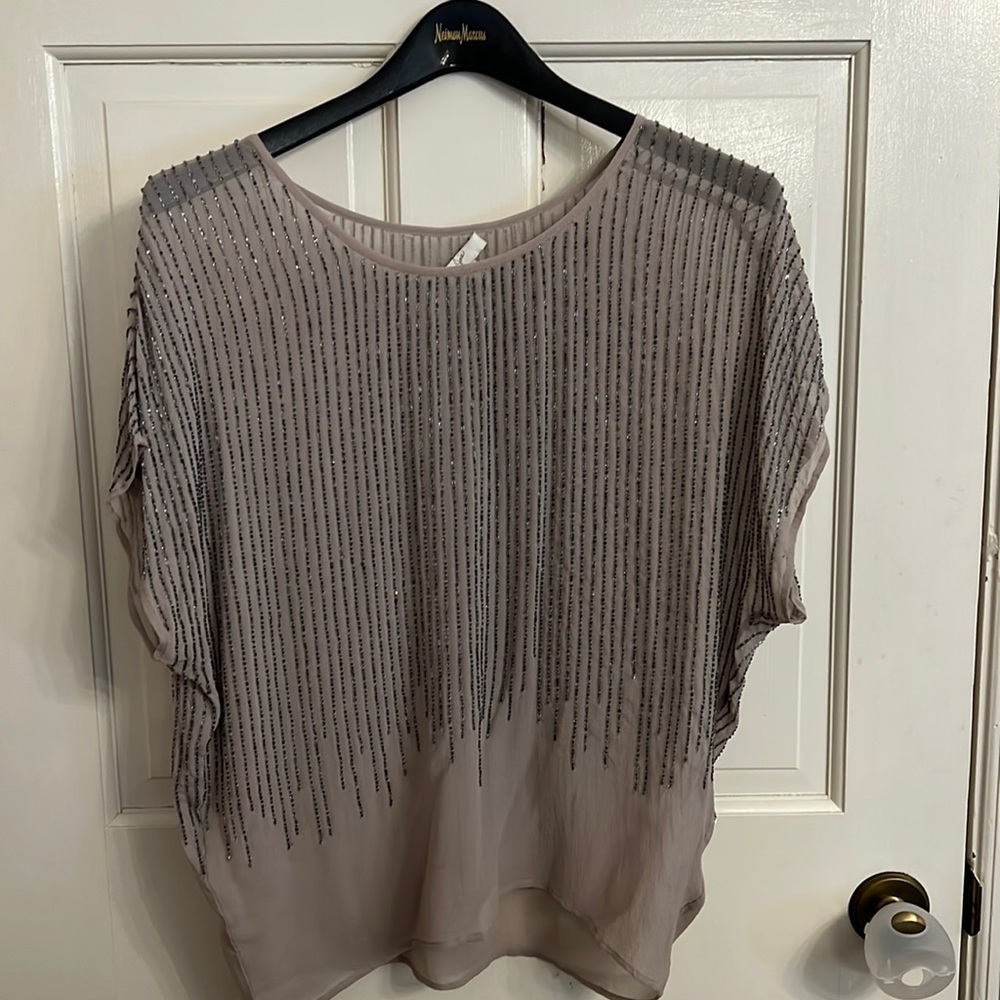 Joie Beaded silk Blouse size small